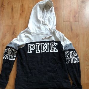 PINK Cowl Neck Hooded Sweatshirt